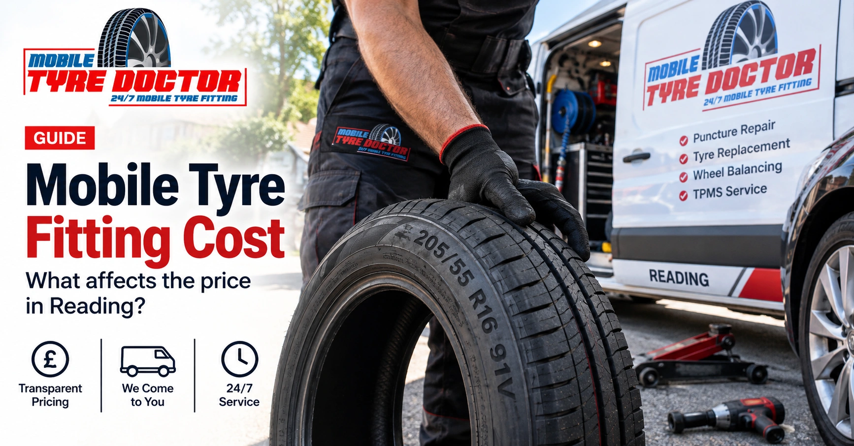 Mobile tyre fitting cost guide for Mobile Tyre Doctor in Reading